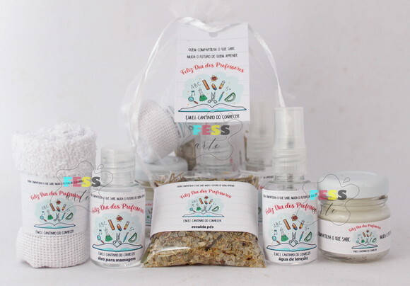 Lembrancinha Natal Kit Escalda Pés Vela Perfumada Spa Luxo
