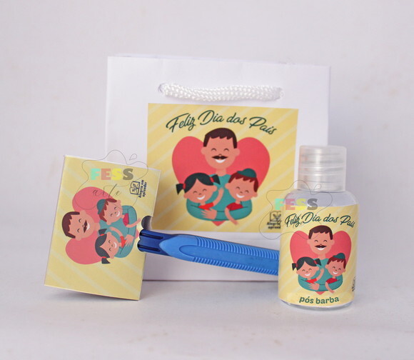 Lembrancinha Novembro Brinde Azul Homem Kit Pós Barba Pais