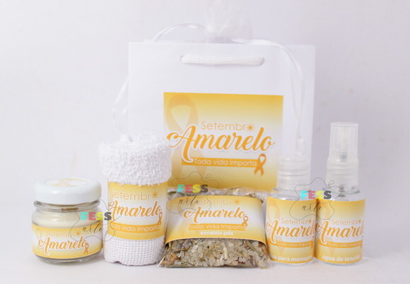 Lembrancinha Outubro Rosa Kit Spa Bem Estar Autocuidado Care