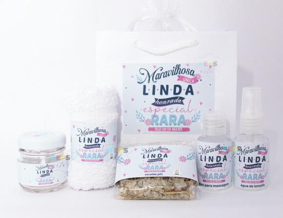 Lembrancinha Outubro Rosa Kit Spa Bem Estar Autocuidado Care