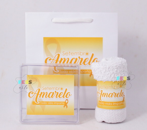 Lembrancinha Setembro Amarelo Novembro Azul Outubro Rosa Kit