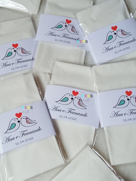 Lenços Lágrimas de Alegria Casamento Personalizado Festa