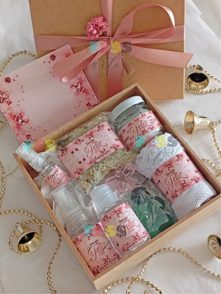 Presente Kit Caixa Luxo Lembrancinha Natal Mães Mulheres Spa