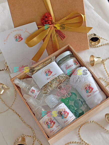Presente Kit Caixa Luxo Lembrancinha Natal Mães Mulheres Spa
