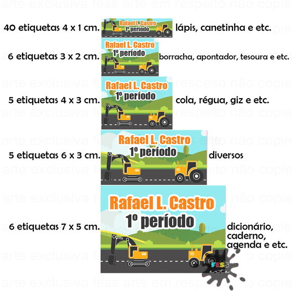 Promoção Etiqueta Material Escolar Adesivo Escolar