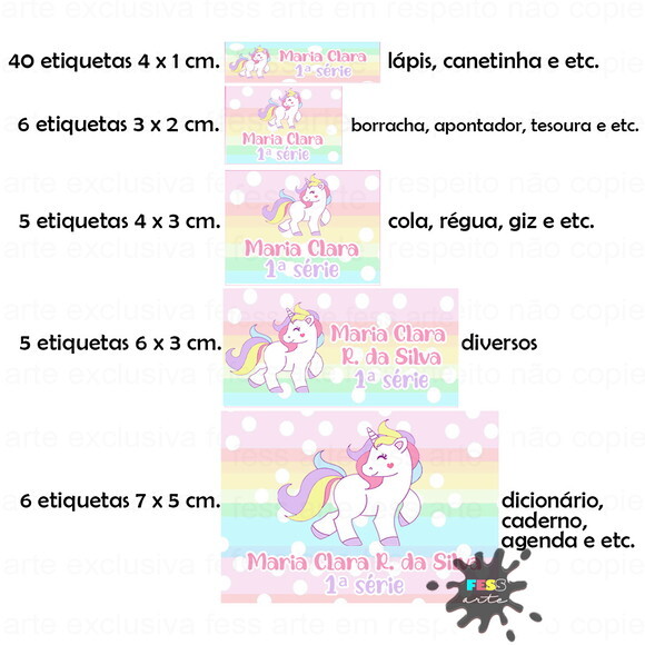 Promoção Etiqueta Material Escolar Adesivo Escolar