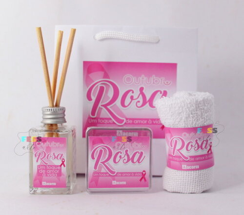 Kit Dia da Mulher Lembrancinha Maternidade Outubro Rosa Mães