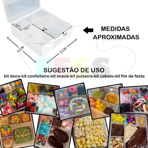 Lembrancinha Aniversário Personalizada Caixa Divisórias Doce