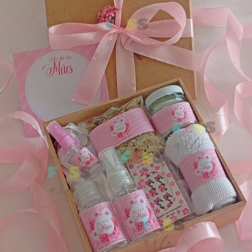 Lembrancinha Dia das Mães Kit Spa Caixa Presente Luxo Mulher