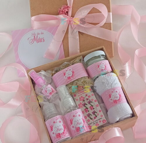 Lembrancinha Dia das Mães Kit Spa Caixa Presente Luxo Mulher