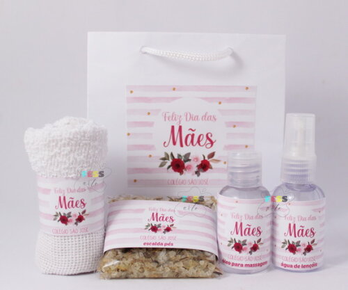 Lembrancinha Dia das Mães Presente Kit Spa Mulheres Brinde
