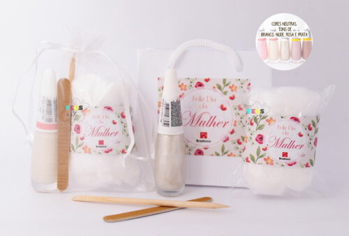 Lembrancinha Dia das Mulheres Mães Kit Manicure Brinde