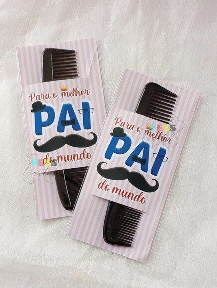 Lembrancinha Dia dos Pais Novembro Azul Pente Personalizado