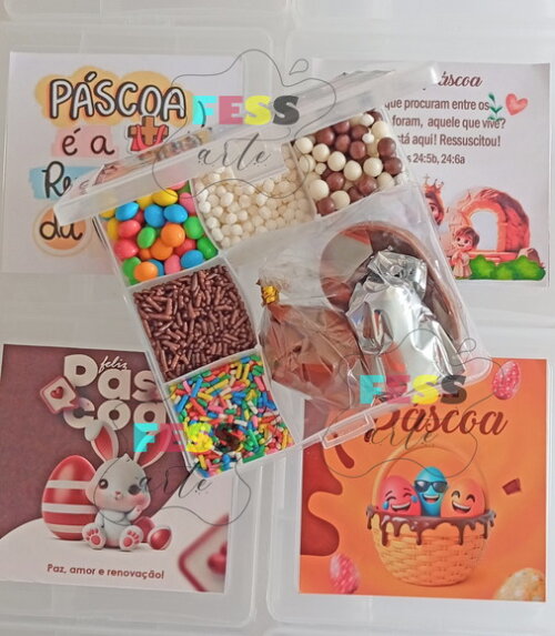Lembrancinha Kit Confeiteiro Páscoa Ovo Artesanal Surpresa