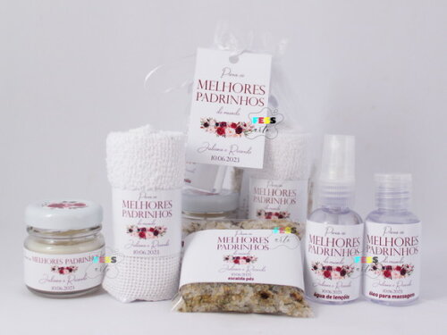 Lembrancinha Natal Kit Escalda Pés Vela Perfumada Spa Luxo