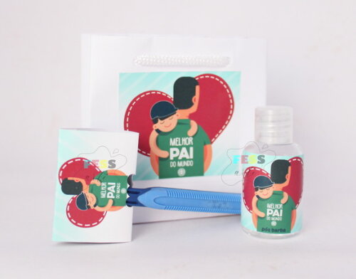 Lembrancinha Novembro Brinde Azul Homem Kit Pós Barba Pais