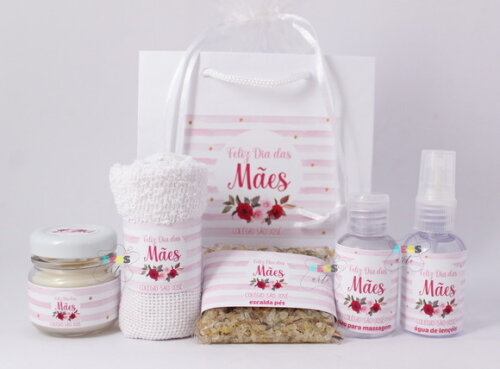 Lembrancinha Outubro Rosa Kit Spa Bem Estar Autocuidado Care
