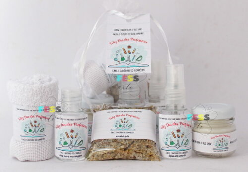 Lembrancinha Natal Kit Escalda Pés Vela Perfumada Spa Luxo