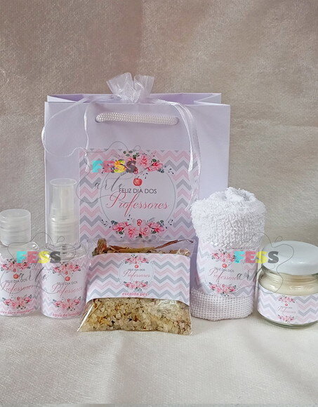 Lembrancinha Outubro Rosa Kit Spa Bem Estar Autocuidado Care