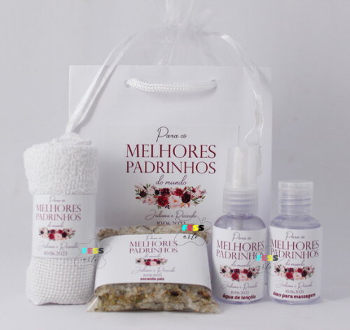 Lembrancinha Padrinhos Casamento Lembrança Kit Spa Mulher