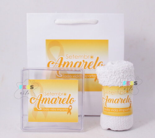 Lembrancinha Setembro Amarelo Novembro Azul Outubro Rosa Kit