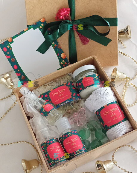 Presente Kit Caixa Luxo Lembrancinha Natal Mães Mulheres Spa