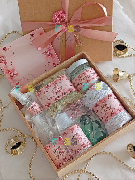Presente Kit Caixa Luxo Lembrancinha Natal Mães Mulheres Spa