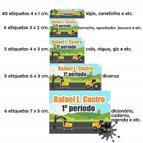 Promoção Etiqueta Material Escolar Adesivo Escolar