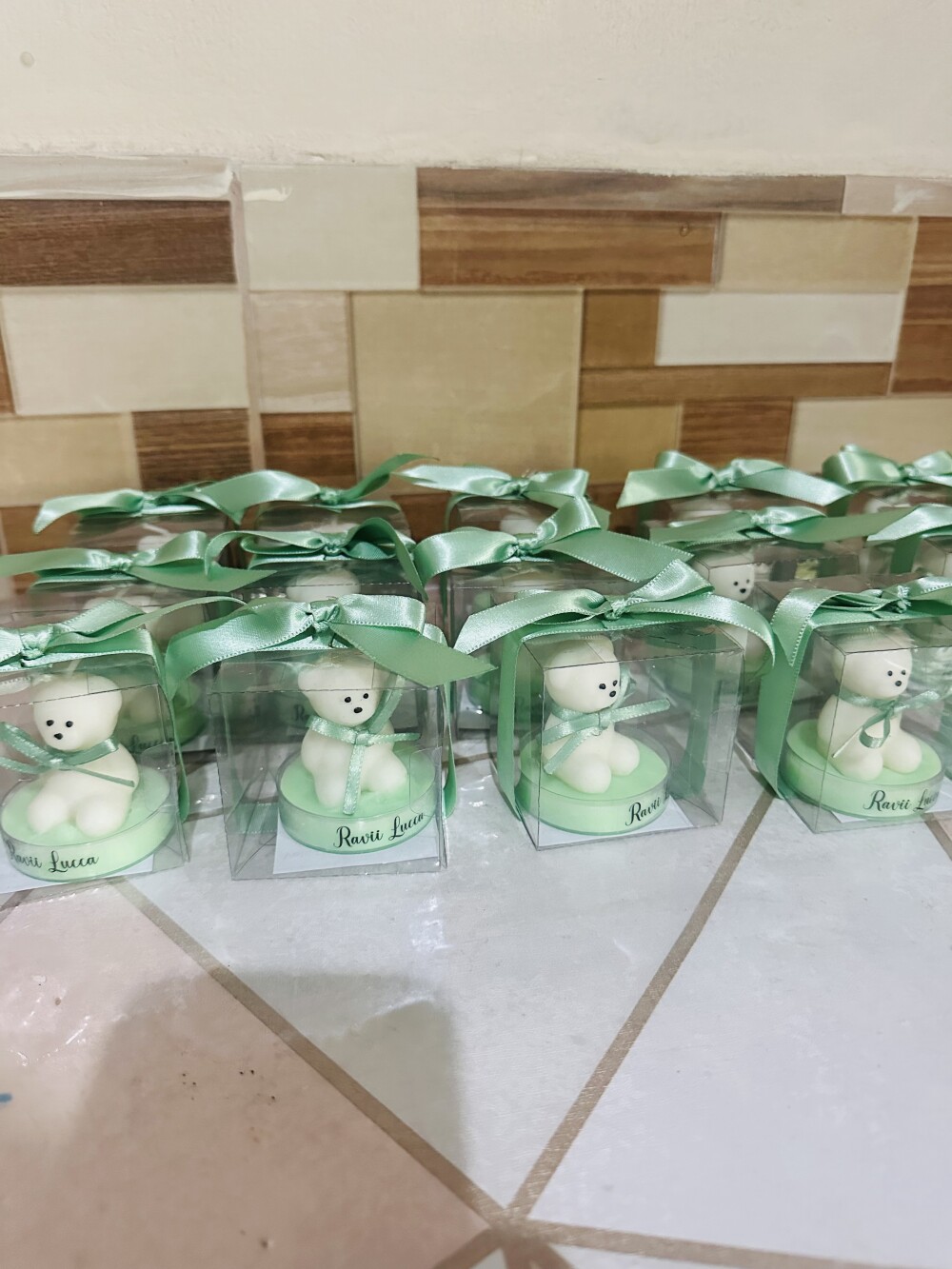 Kit com 10 Velas Artesanais do Ursinho no Acetato