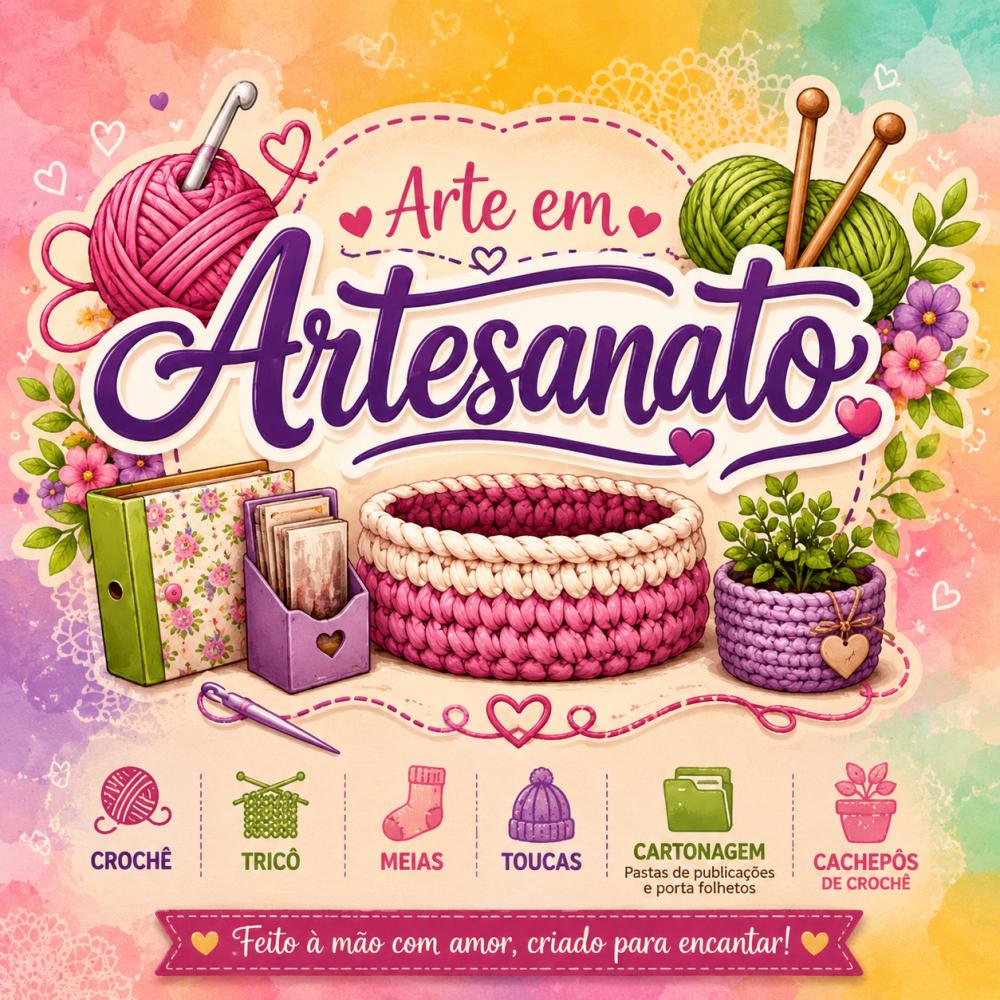 Arte em artesanato-feito a mão com amor, criado para encantar