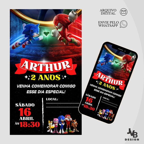 Convite Digital Sonic