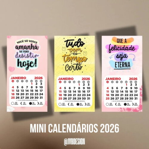 Arquivo Digital - Mini Calendários 2026