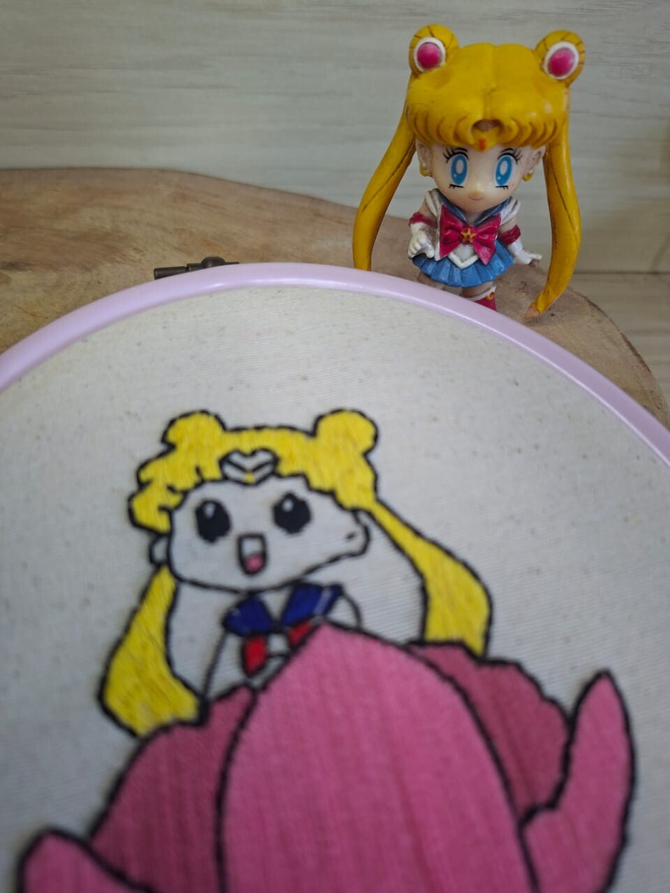 Bordado em bastidor Serena Sailor Moon