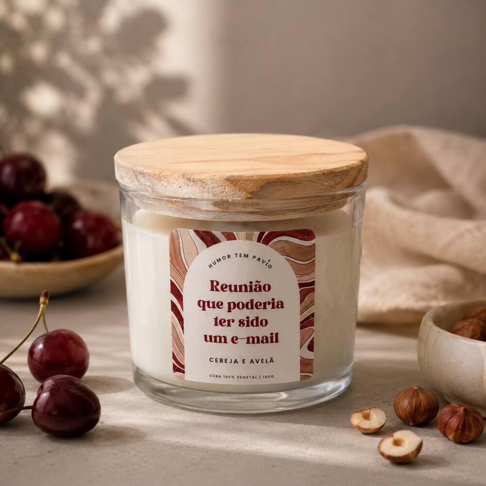 Vela aromática 100g - Cereja e avelã