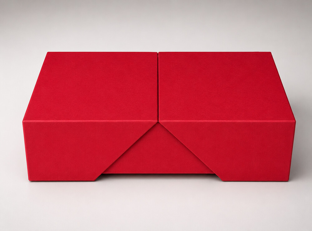 Caixa Mesa Expositora 25x15x6 cm em Cartonagem Rígida