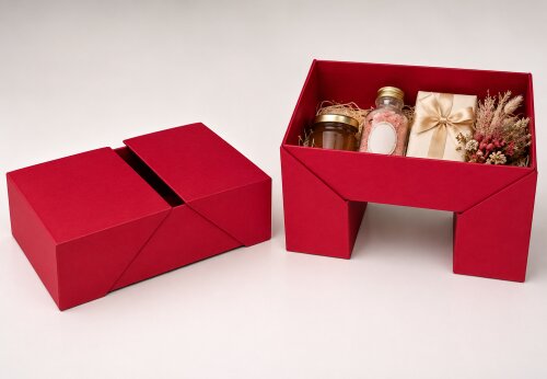 Caixa Mesa Expositora 25x15x6 cm em Cartonagem Rígida | Para Kits, Presentes e Cestas