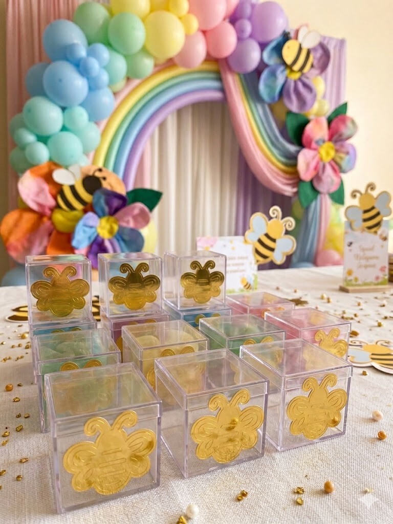 30 unidades-De apliques de Abelhinha Dourada Luxo em Papel Lamico