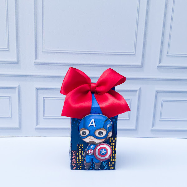 Kit Caixas Herois Cute Personalizado PEGUE E MONTE  Lembrancinha