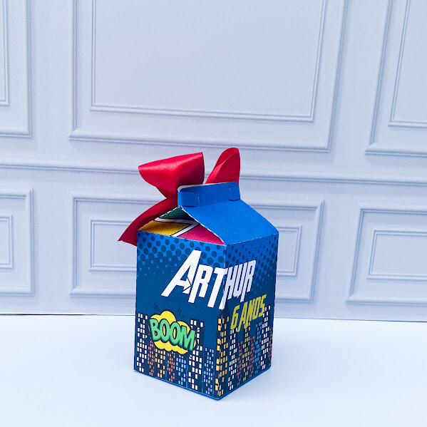 Kit Caixas Herois Cute Personalizado PEGUE E MONTE  Lembrancinha