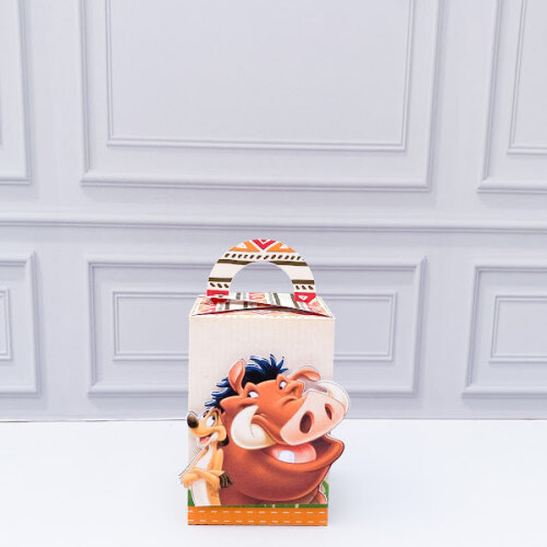 Kit Caixas O Rei Leão Personalizado PEGUE E MONTE  Lembrancinha 