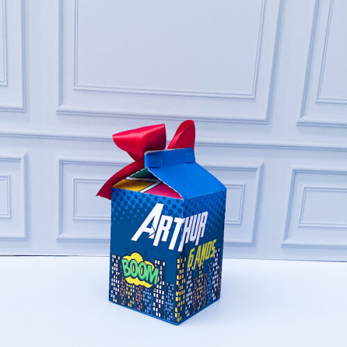 Kit Caixas Herois Cute Personalizado PEGUE E MONTE  Lembrancinha