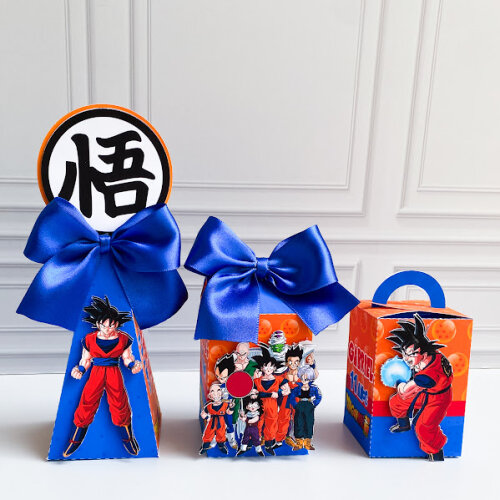 Kit Caixas Dragon Ball Personalizado PEGUE E MONTE  Lembrancinha de Festa Aniversário Infantil