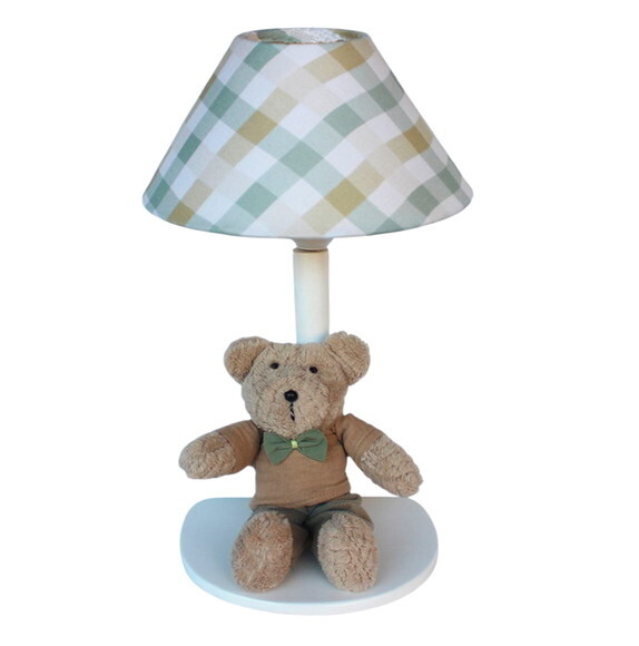 Abajur Ursinho, Decoração Quarto de Bebe, Ursinho com 22 cm
