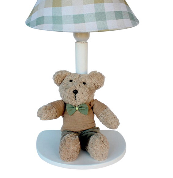Abajur Ursinho, Decoração Quarto de Bebe, Ursinho com 22 cm