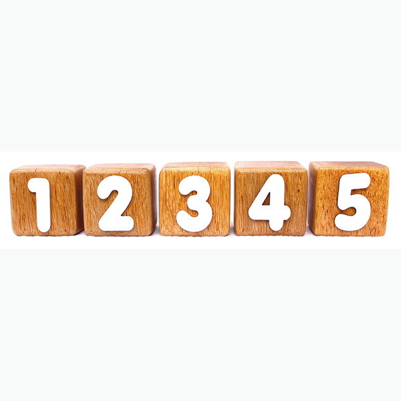 Cubos de Madeira Cedrinho Cubos Numerais Decoração Bebe