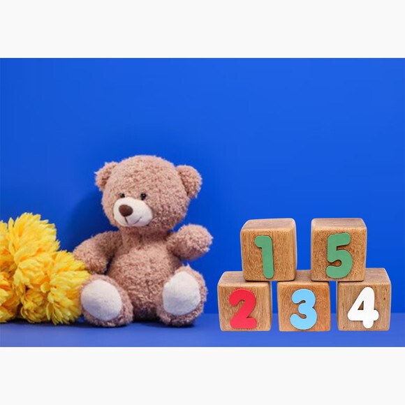 Cubos de Madeira Cedrinho Cubos Numerais Decoração Bebe