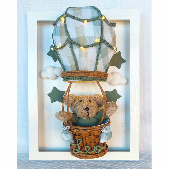 Porta Maternidade Balão, Ursinho no Balão Decoração Balão
