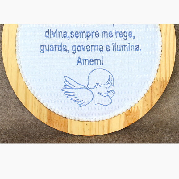 Quadrinho Bordado Santo Anjo do Senhor, Porta Maternidade