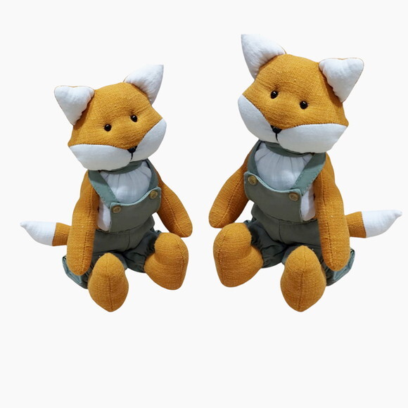 Raposinhas de Tecido, Kit com 2 Unidades 100% Algodão.