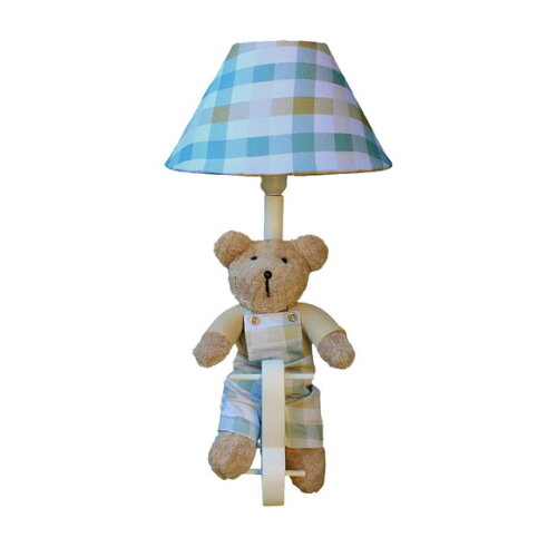 Abajur Ursinho na Bike, Decoração Infantil Ursinho com 28 cm